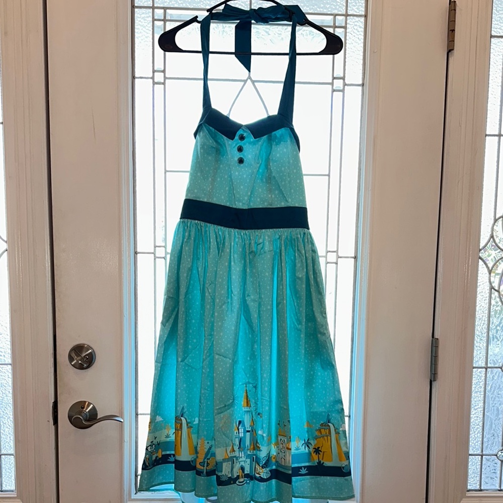 Disney Parks, Magic Kingdom Iconic Park Images Sleeveless Dress